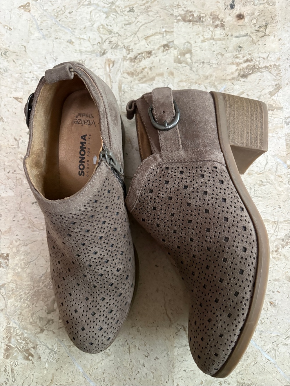 Ankle Boots Sonoma Goods For Life Vitalize Ortholite Block Heel Size 7